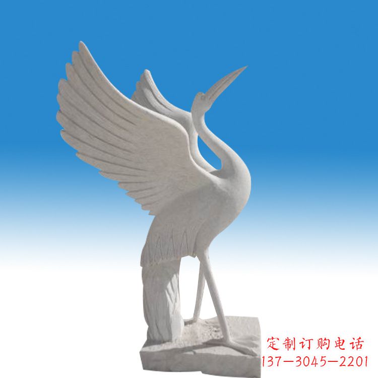 三明仙鹤砂岩雕塑
