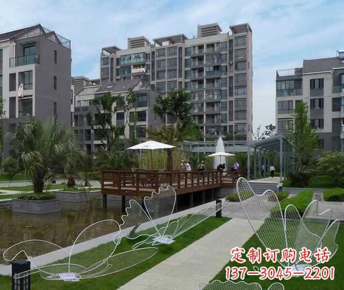 三明小区不锈钢镂空蝴蝶雕塑