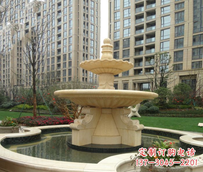 三明小区景观大理石喷泉石雕 (8)
