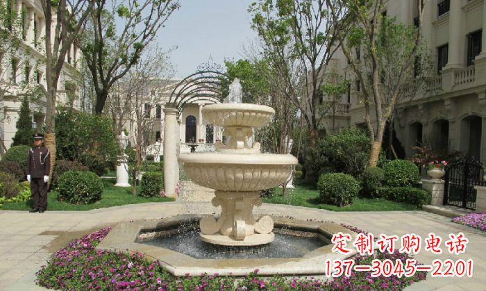 三明小区景观大理石喷泉石雕 (7)