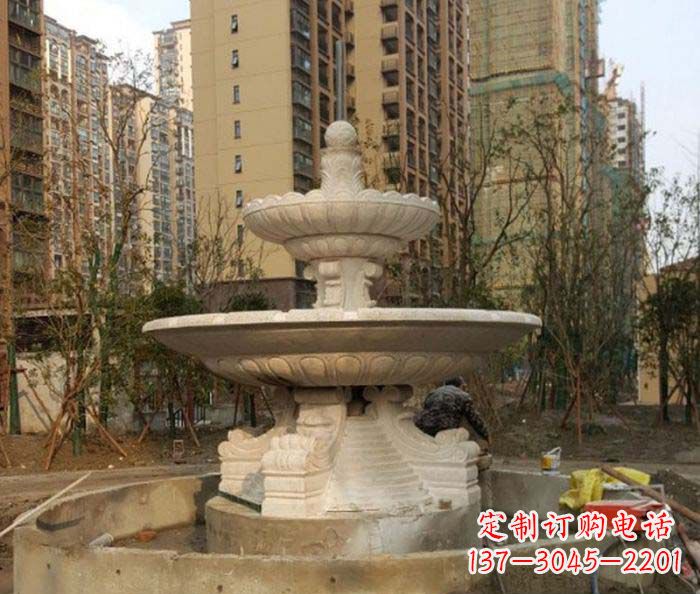 三明小区景观大型喷泉石雕 (3)