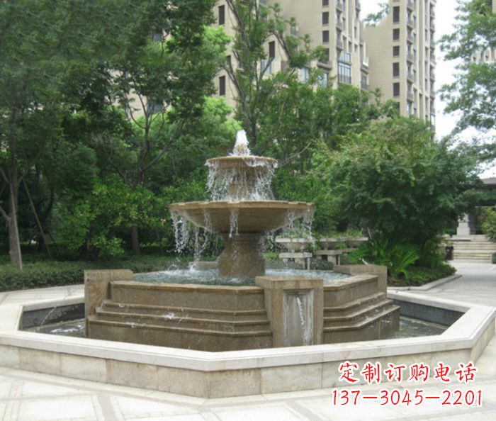 三明小区景观大型喷泉石雕 (7)