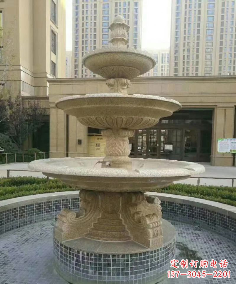三明小区喷泉石雕 (2)