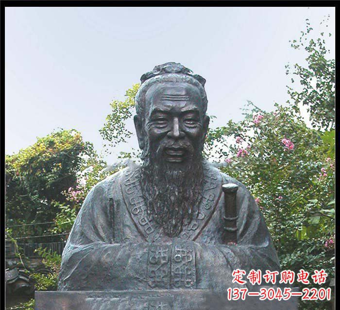 三明校园大型孔子头像铜雕