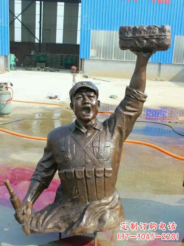 三明校园董存瑞名人铜雕