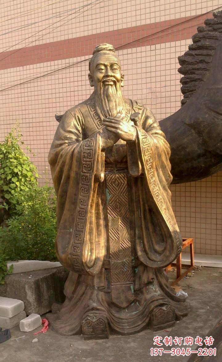 三明校园孔子像人物铜雕