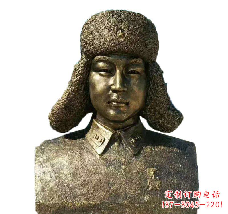 三明校园雷锋头像铜雕