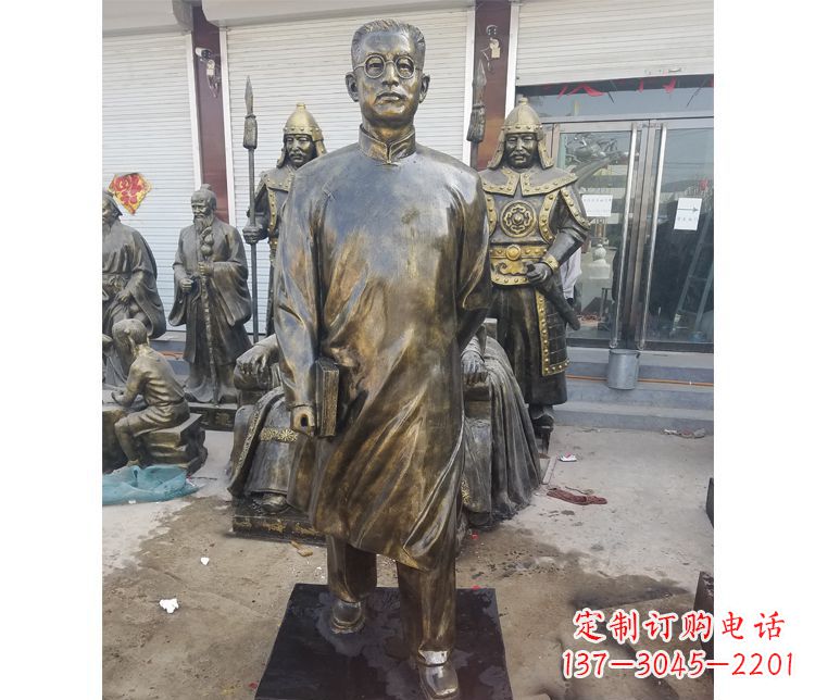 三明校园名人立式陶行知铜雕