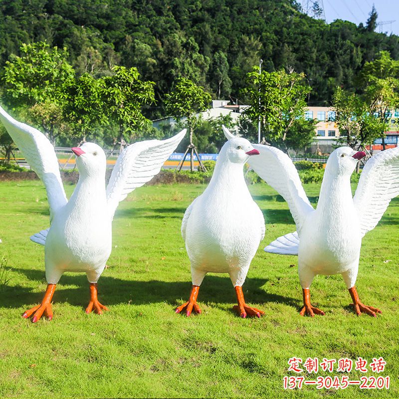 三明信阳师院和平鸽雕塑