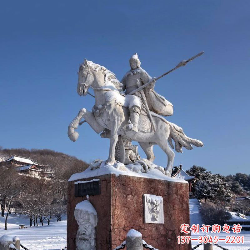 三明薛仁贵骑马雕像-中国历史名人唐朝名将景区景观雕塑