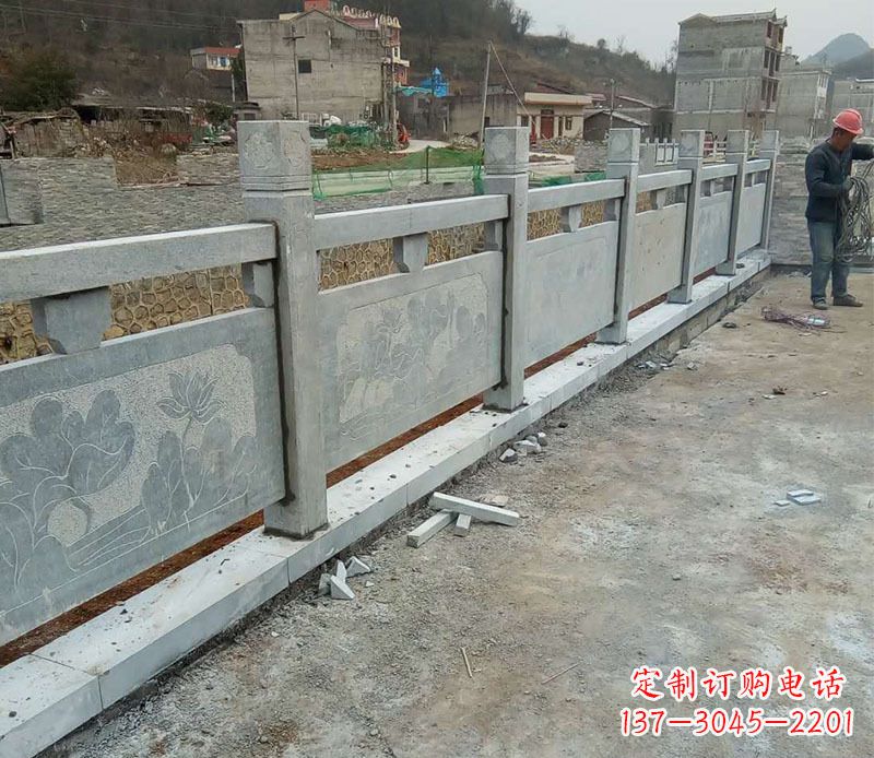 三明园林仿古石栏板景观石雕 (5)