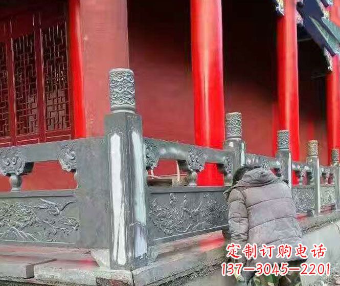 三明园林仿古石栏板景观石雕 (9)