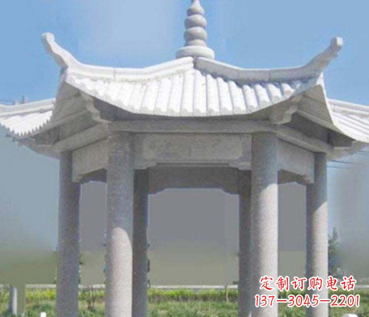 三明园林仿古石凉亭景观石雕
