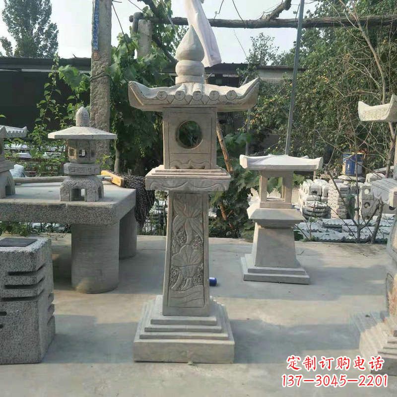 三明园林仿古做旧中式石灯