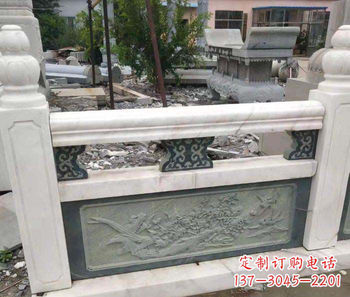 三明园林景观大理石桥栏板石雕 (2)