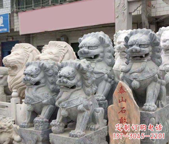 三明园林景观仿古狮子石雕