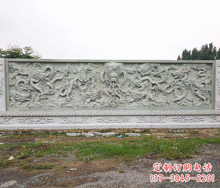 三明园林九龙壁景观石雕