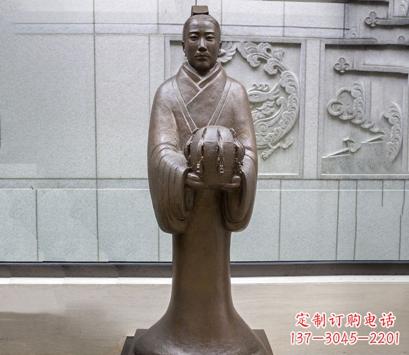 三明张衡科学家 人物铜雕
