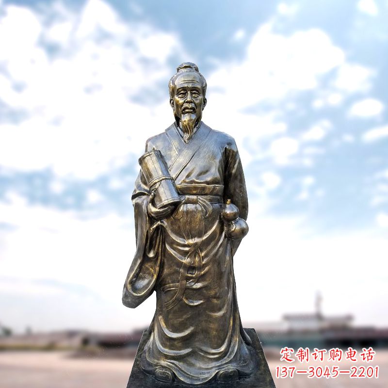 三明张仲景仿铜雕像