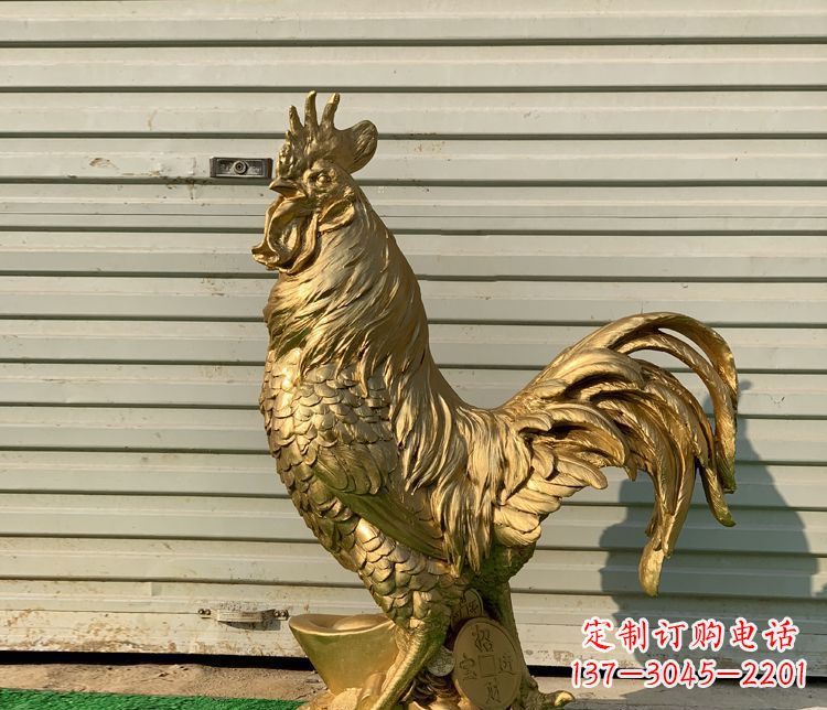 三明招财元宝公鸡铜雕