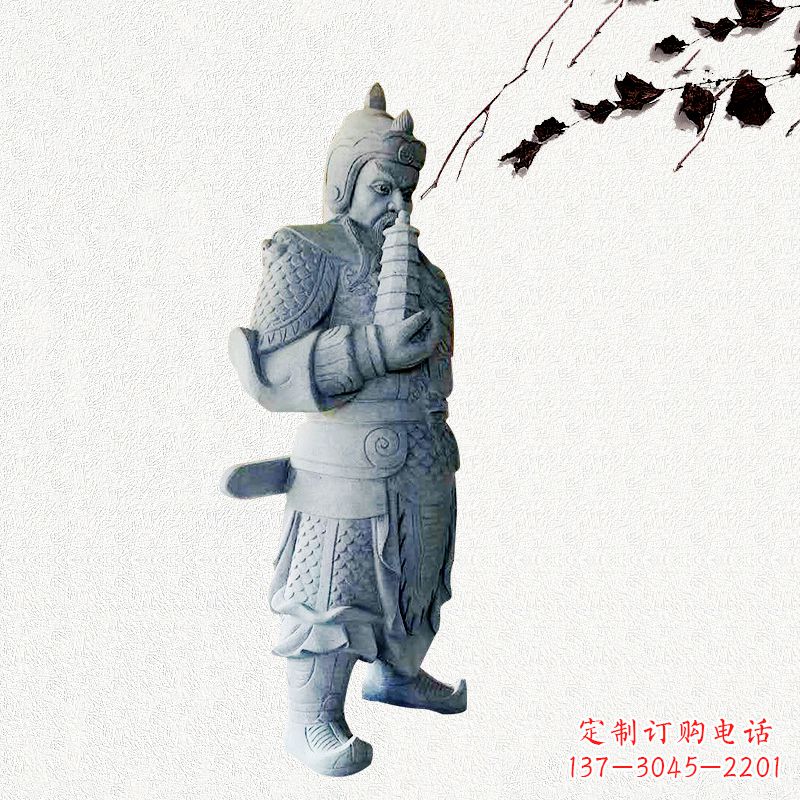 三明中国古代神话中的托塔天王石雕塑