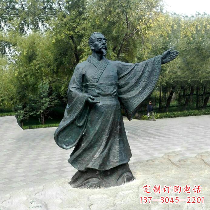 三明中国历史名人战国时期儒家学派的代表人物荀子铜雕像
