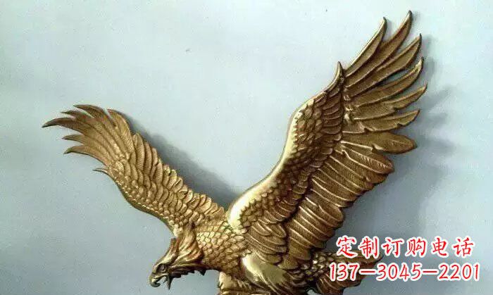 三明铸铜老鹰企业动物铜雕 (2)