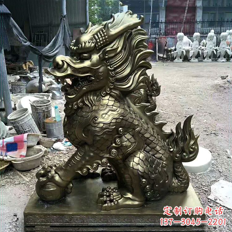 三明铸铜麒麟雕塑