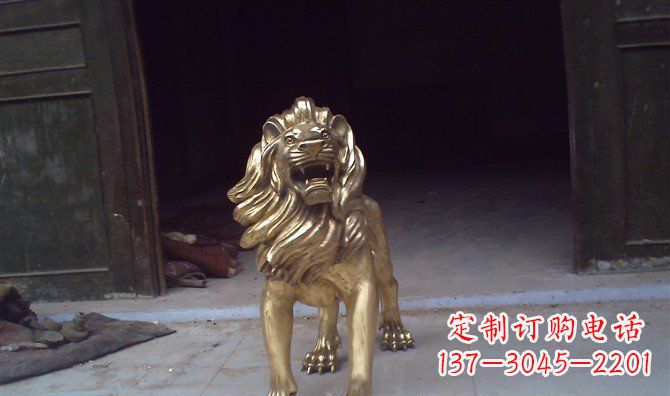 三明铸铜狮子西洋狮子铜雕