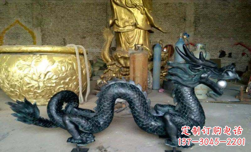 三明铸铜双龙戏珠广场铜雕