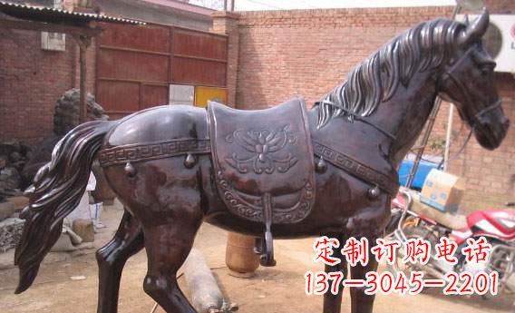 三明紫铜马公园铜雕