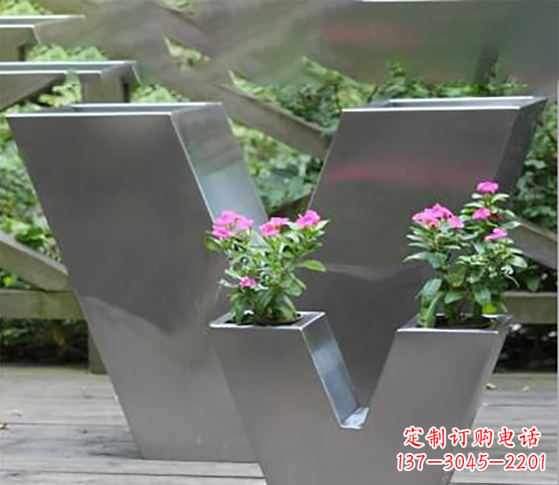 三明花盆不锈钢雕塑